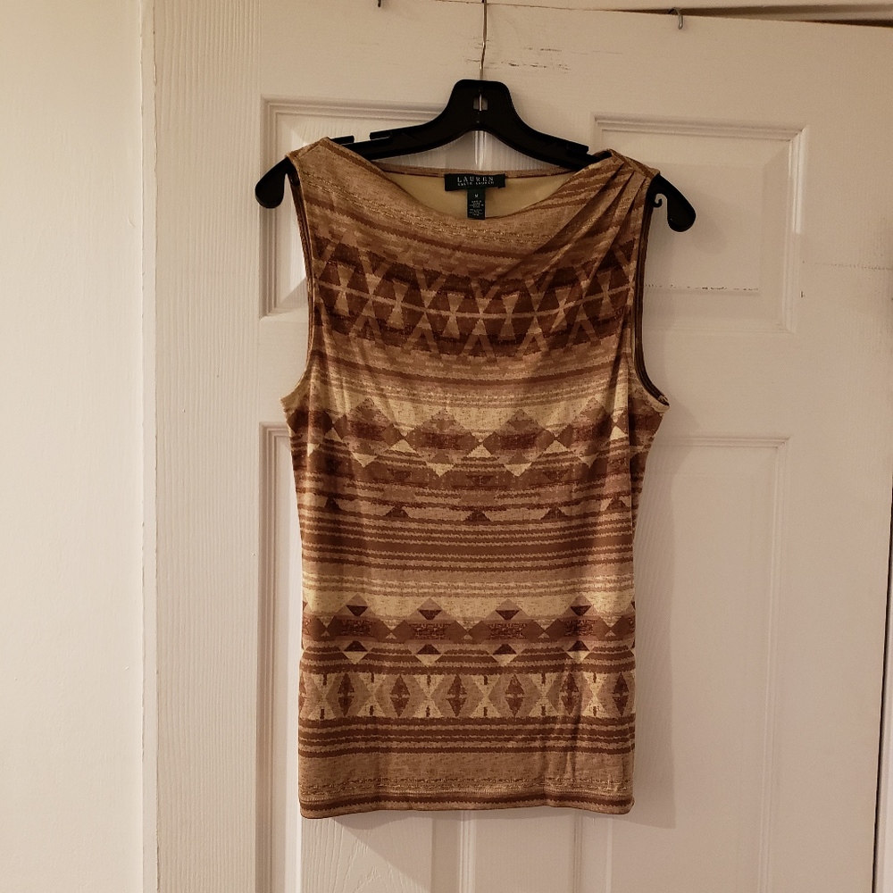 Ralph Lauren Silk Blend Sleeveless Top